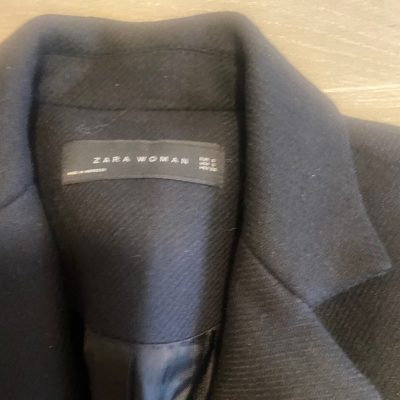 ZARA black wool single breasted coat in size S - Picture 5 of 5